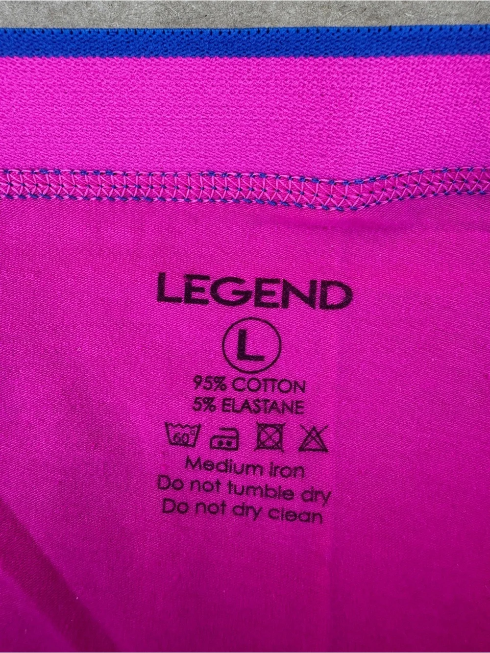 Legend Men’s Large Boxer Briefs 2-Pack Blue Pink New Without Tags